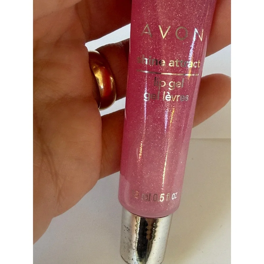 Avon Lip Gloss lot of 3 - Shine Attract Shine Glazewear Metallic Pink Peach